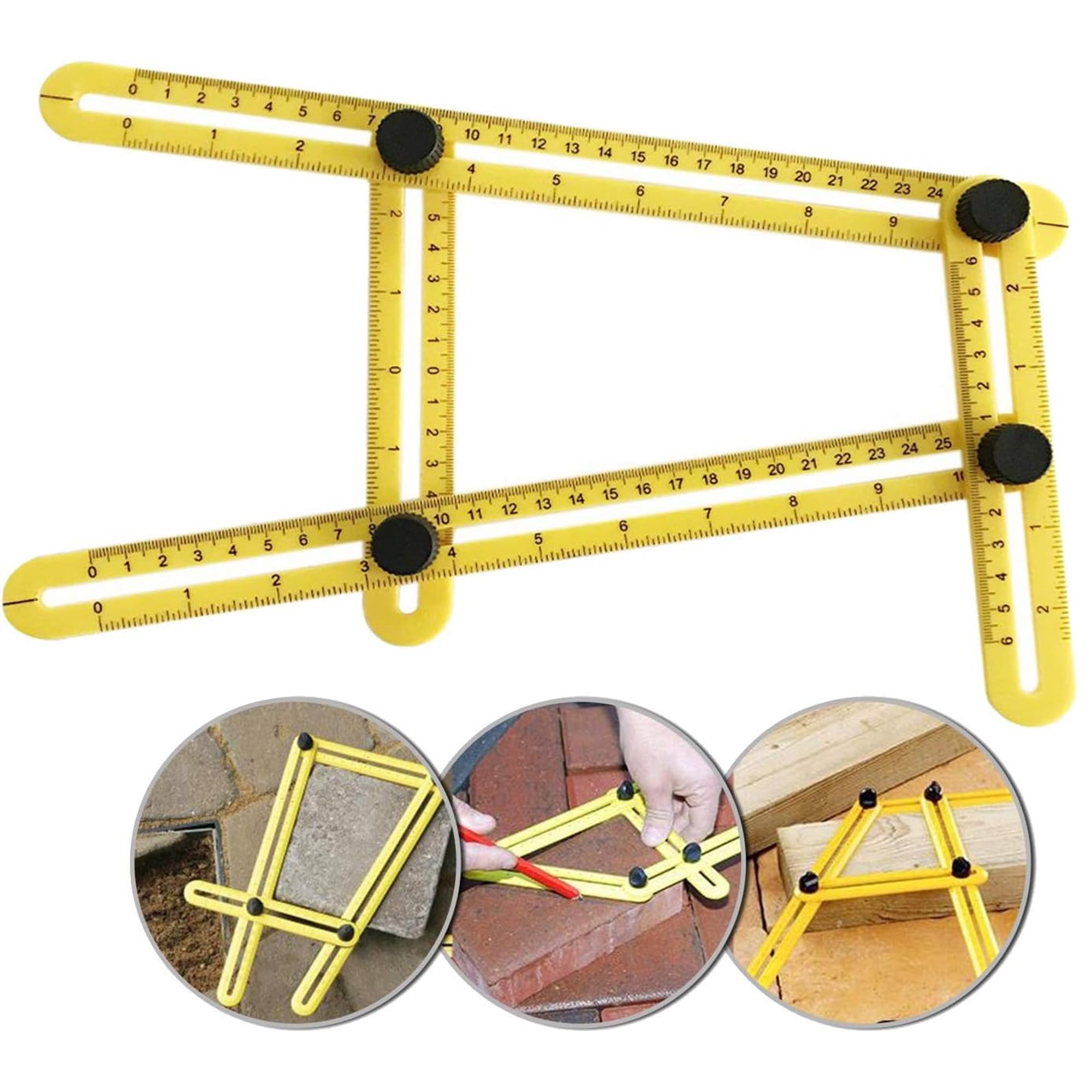 Angleizer Template Tool, Angleizer Measuring Ruler Multi-Angle, DIY Tools, Easy Angle Ruler, Folding Ruler Universal Measuring Instrument for Handymen Builders Carpenters, Tilers, Craftsmen