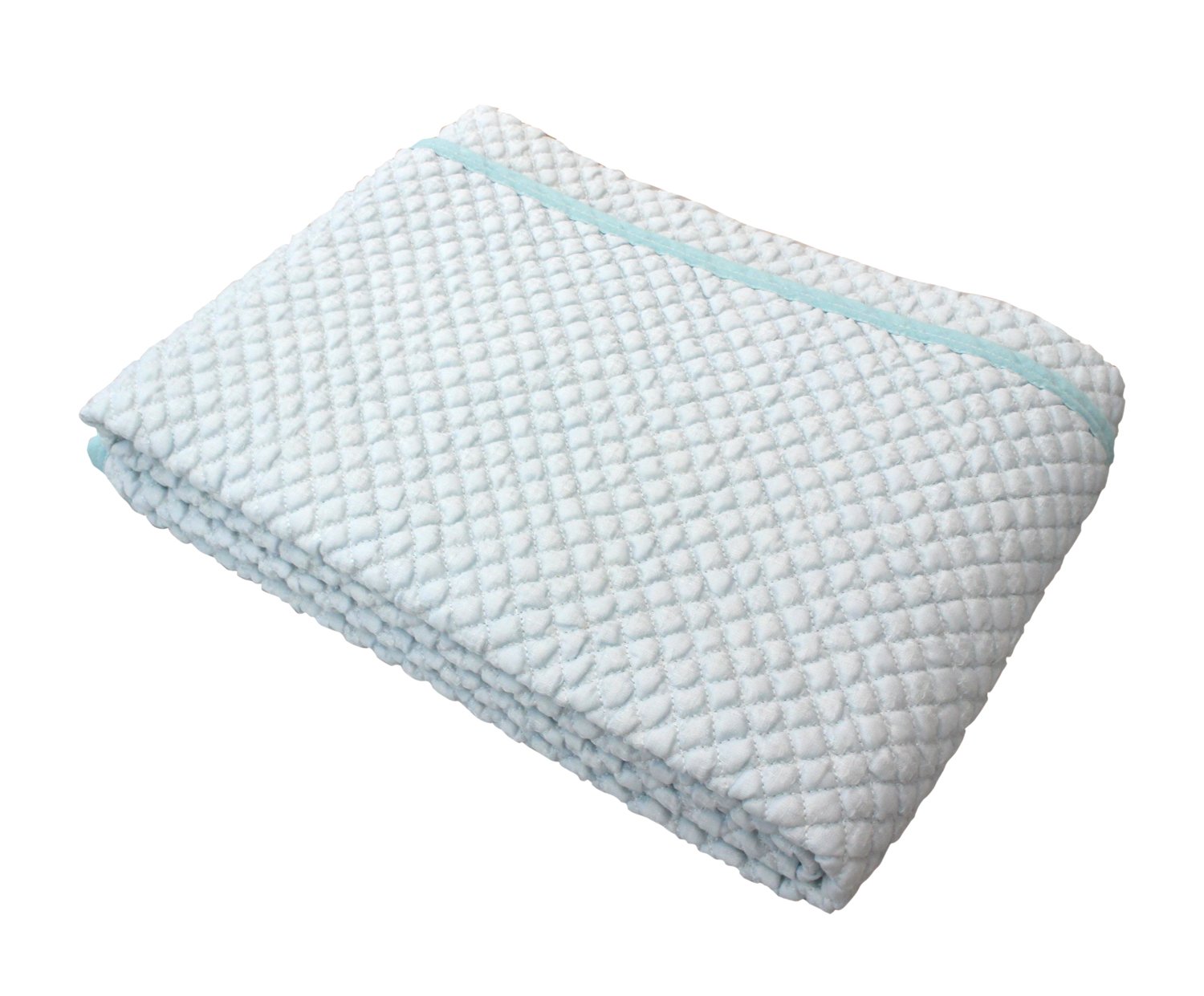 Amazon.co.jp: ロマンス小杉 敷きパッド ブルー セミダブル 麻ポコ 1