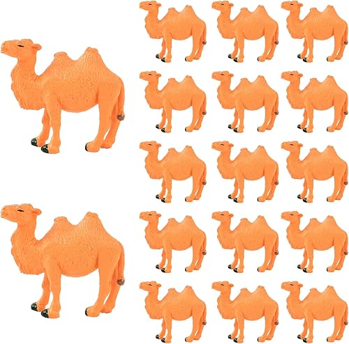 HUIANER Miniatura de camello 15 piezas, mini figurita de camello de jardín de hadas, juguete de camello, figura de camello de resina, musgo,