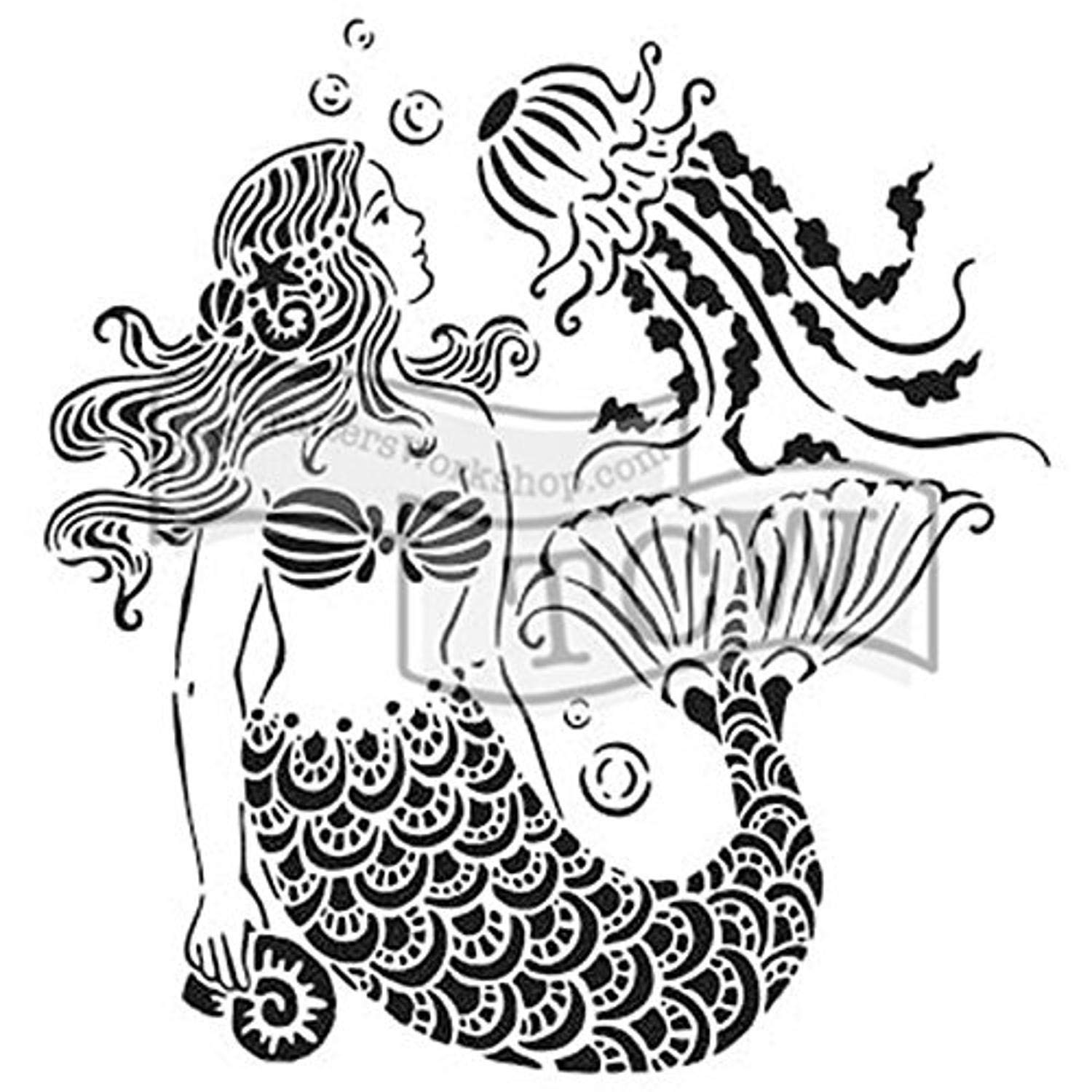 The Crafters WorkshopStencil 6x6 Mermaid Dreams