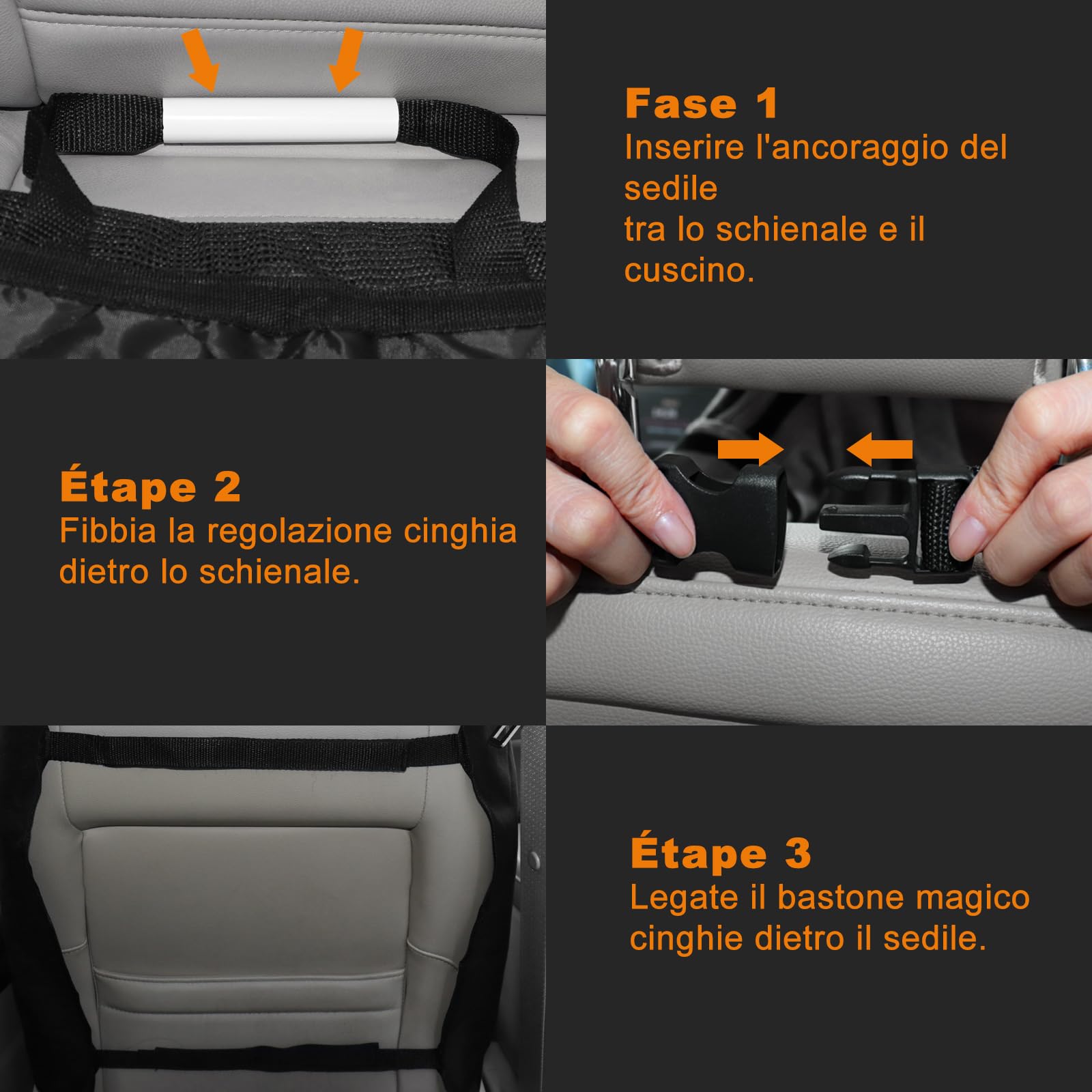 Alfheim Antiscivolo Coprisedile per Auto Anteriore per Cani, Resistente ai Graffi Protezione per Animali Domestici con Ancora, per Camion, furgoni e SUV, Nero