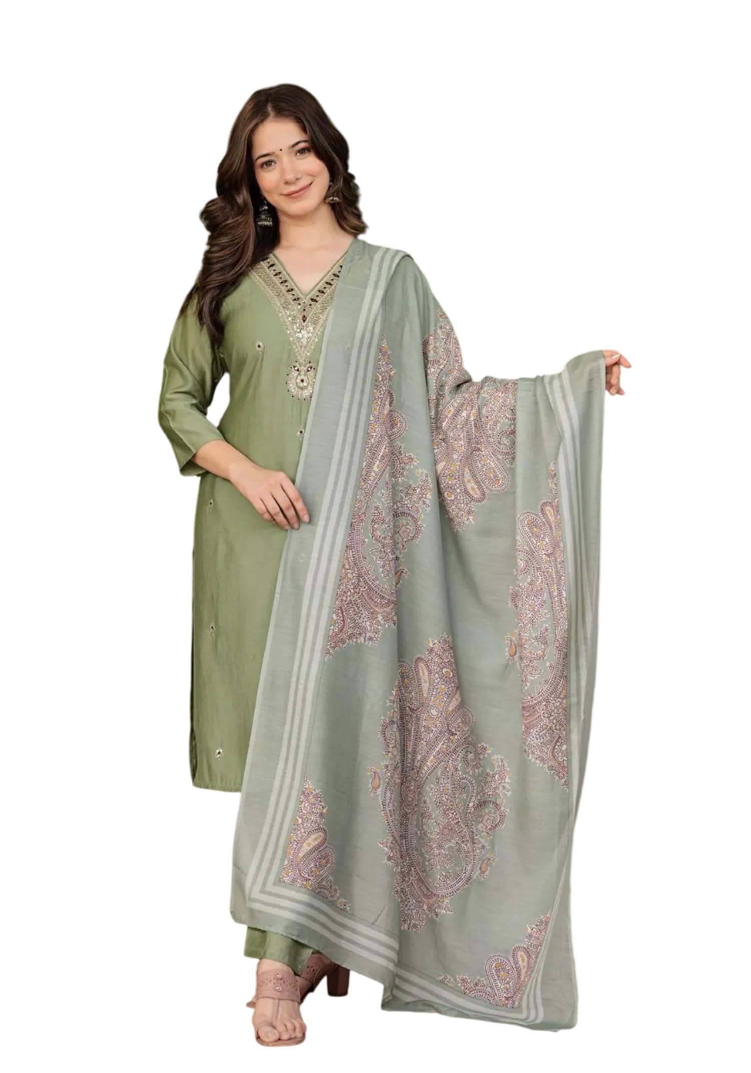 Fabnex Kurta For Women | Women Kurta Pant Set (K-122-Green-2Xl)