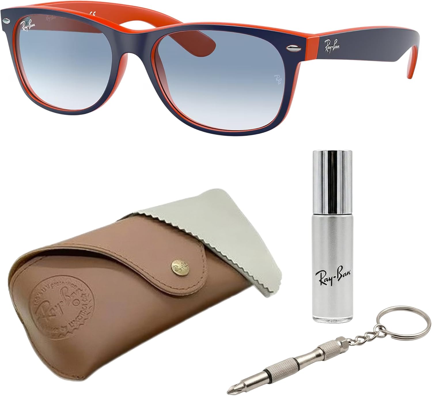 Ray-Ban RB2132 NEW WAYFARER COLOR MIX Square Shaped Sunglasses for Men & Women with Official RAYBAN Eyewear Kit
