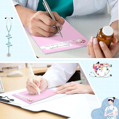 Miniatura 5 de Fuutreo 10 blocs de notas divertidos para enfermeras, regalos de agradecimiento para enfermeras, bloc de notas con temática médica, bloc de notas