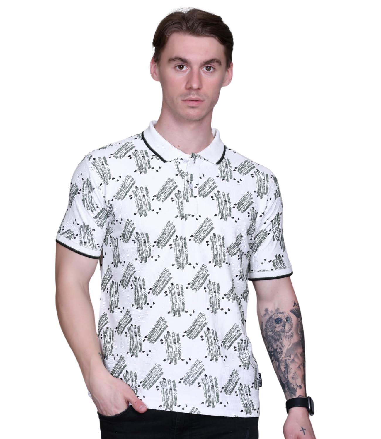 Polo Tshirt for Men | Printed Matty Cotton | Stylish Short Sleeves | Regular Fit-picture-20