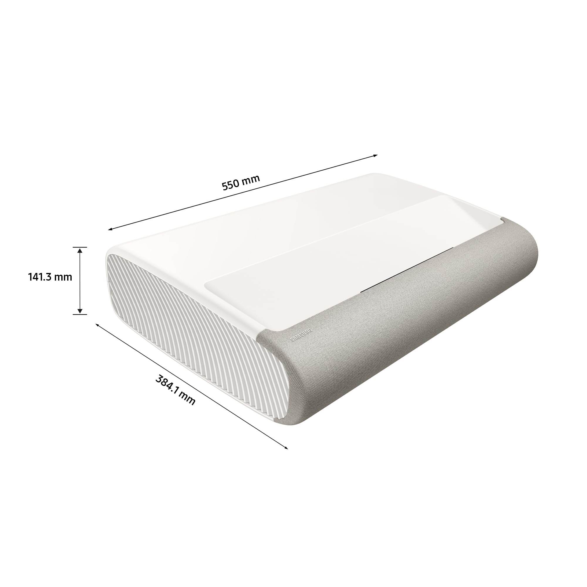 Samsung Proiettore 4K UHD The Premiere LSPU9, Tecnologia Triplo Laser 4K, 3450 ISO Lumen, Proiezione a Raggio Ultra-Corto, FILMMAKER MODE, Suono Potente 2.2.2 Canali da 40 Watt, Colore Warm White