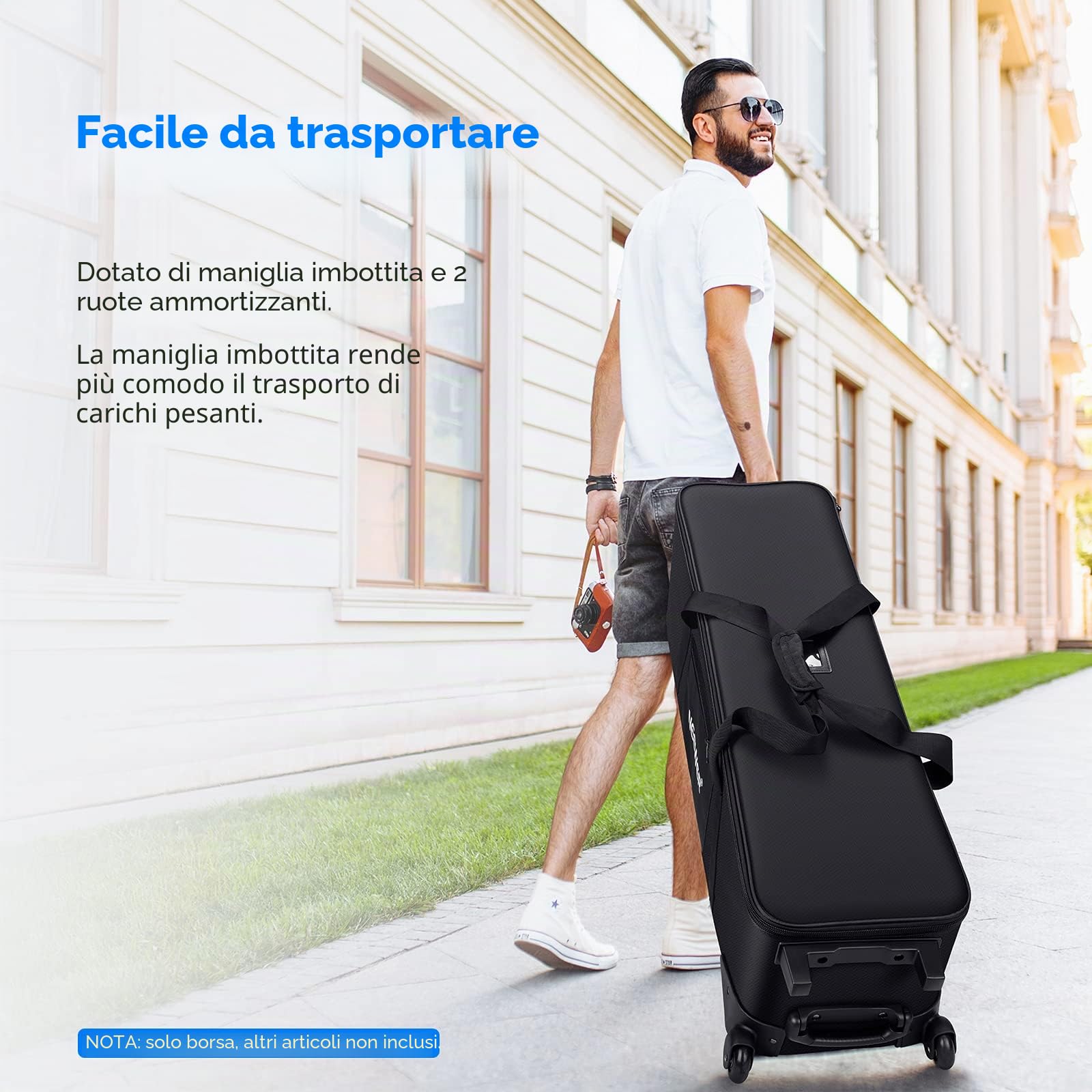 NEEWER Attrezzature per studio fotografico, borsa per il trasporto per supporto leggero, treppiede, luce flash, schermo da studio, studio fotografico, ecc (NW-B01)