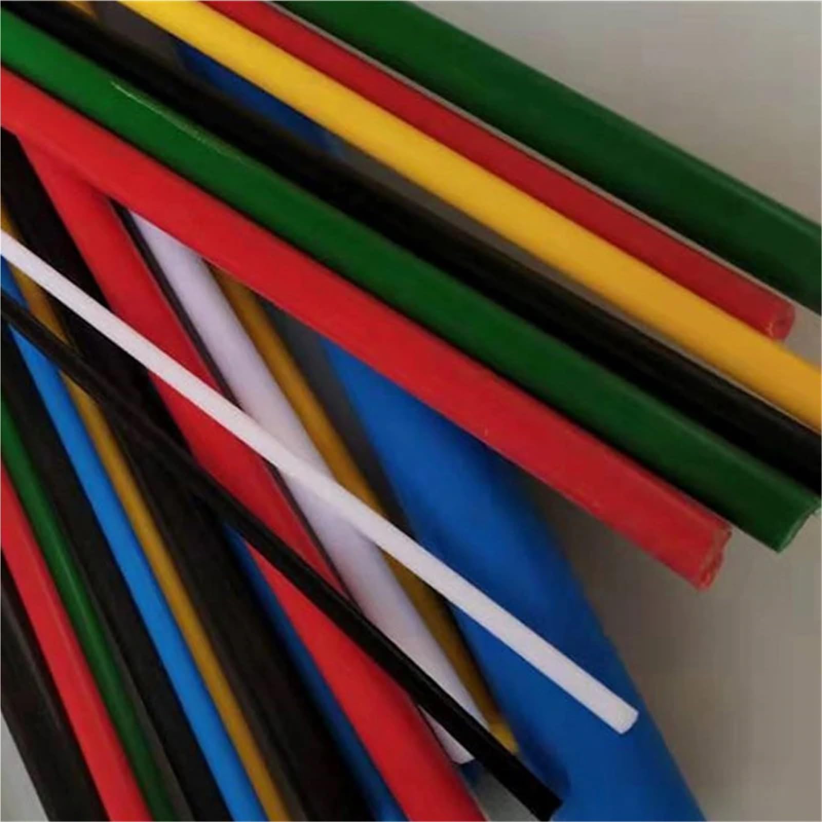 Varilla de nailon POM colorida, diámetro 3-50mm, azul, rojo, amarillo, verde, blanco, negro, plástico duro, varilla polioximetileno, longitud 500MM(10x500mm)