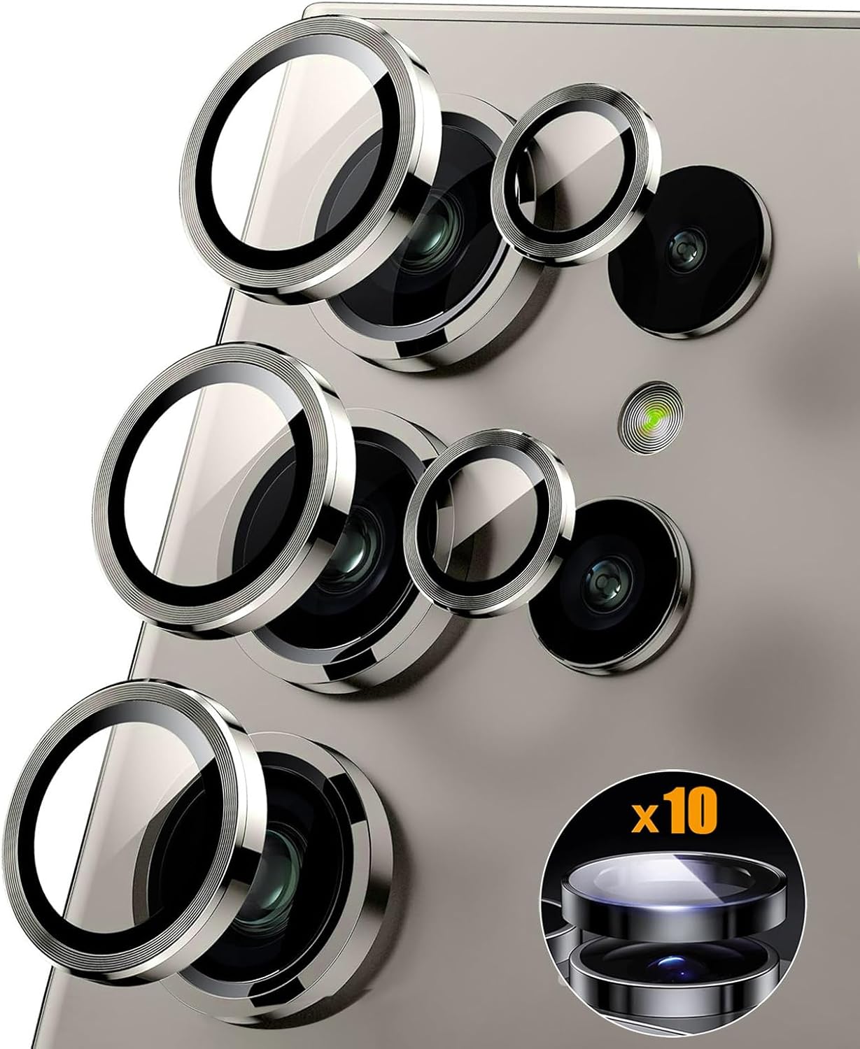 2 Set for Samsung Galaxy S25 Ultra 5G 2025 Camera Lens Protector, Samsung S 25 Ultra 9H Tempered Glass Camera Protector, Ultra HD, Anti Scratch, Black