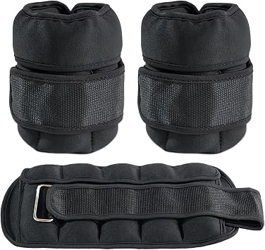 AIFY Ankle Weights, Muscle Training, Ankle, Wrist Weights, Adjustable Weights, One Shoe, 2.2 lbs 1 kg, 3.3 lbs 1.5 kg, 4.5 lbs 2.5 kg, 6.6 lbs 3 kg, 8.8 lbs 4 kg, Quick Drying, Breathable, Power Wrist Weights, Set of 2