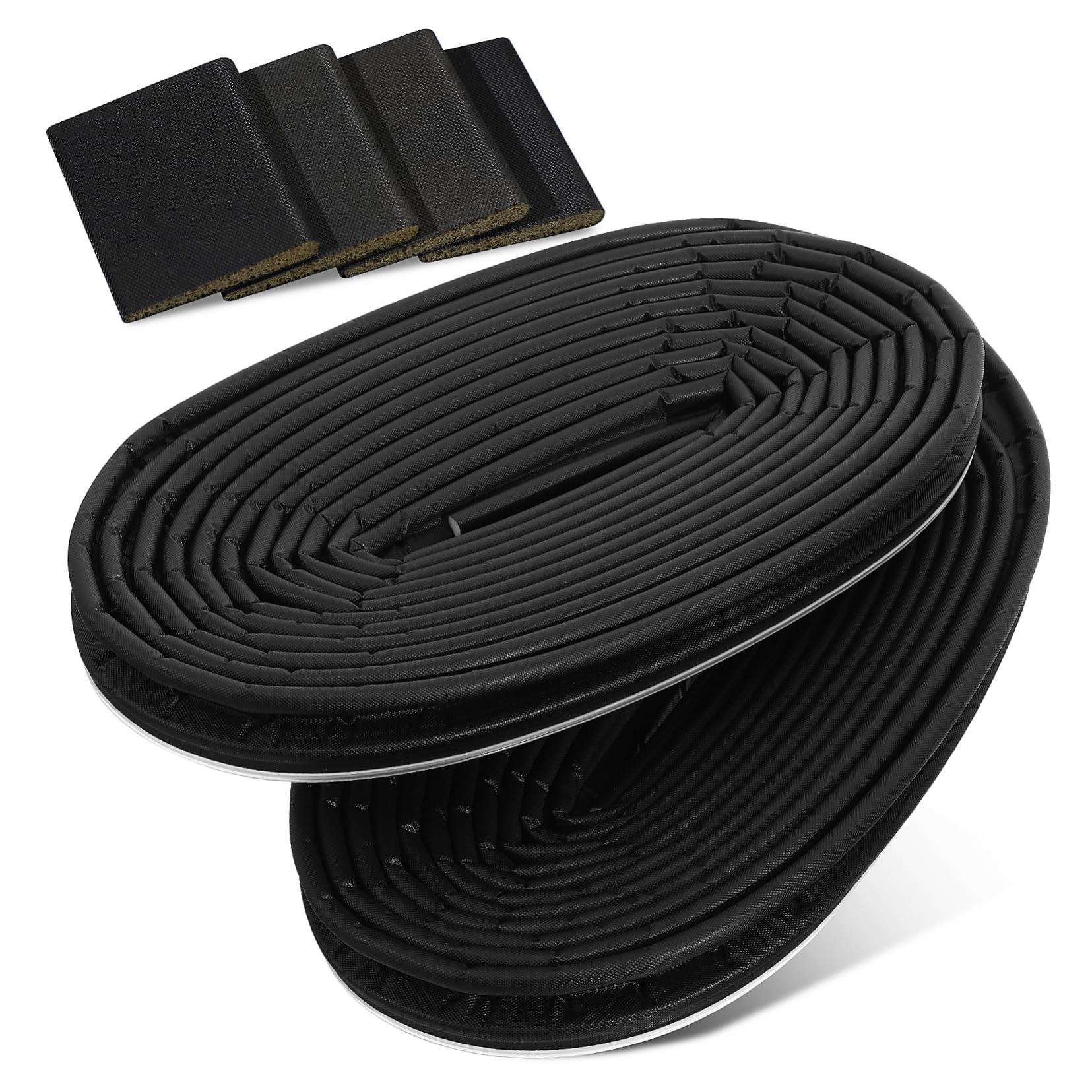 Scellage coupe-froid de porte extérieure isolant phonique noir