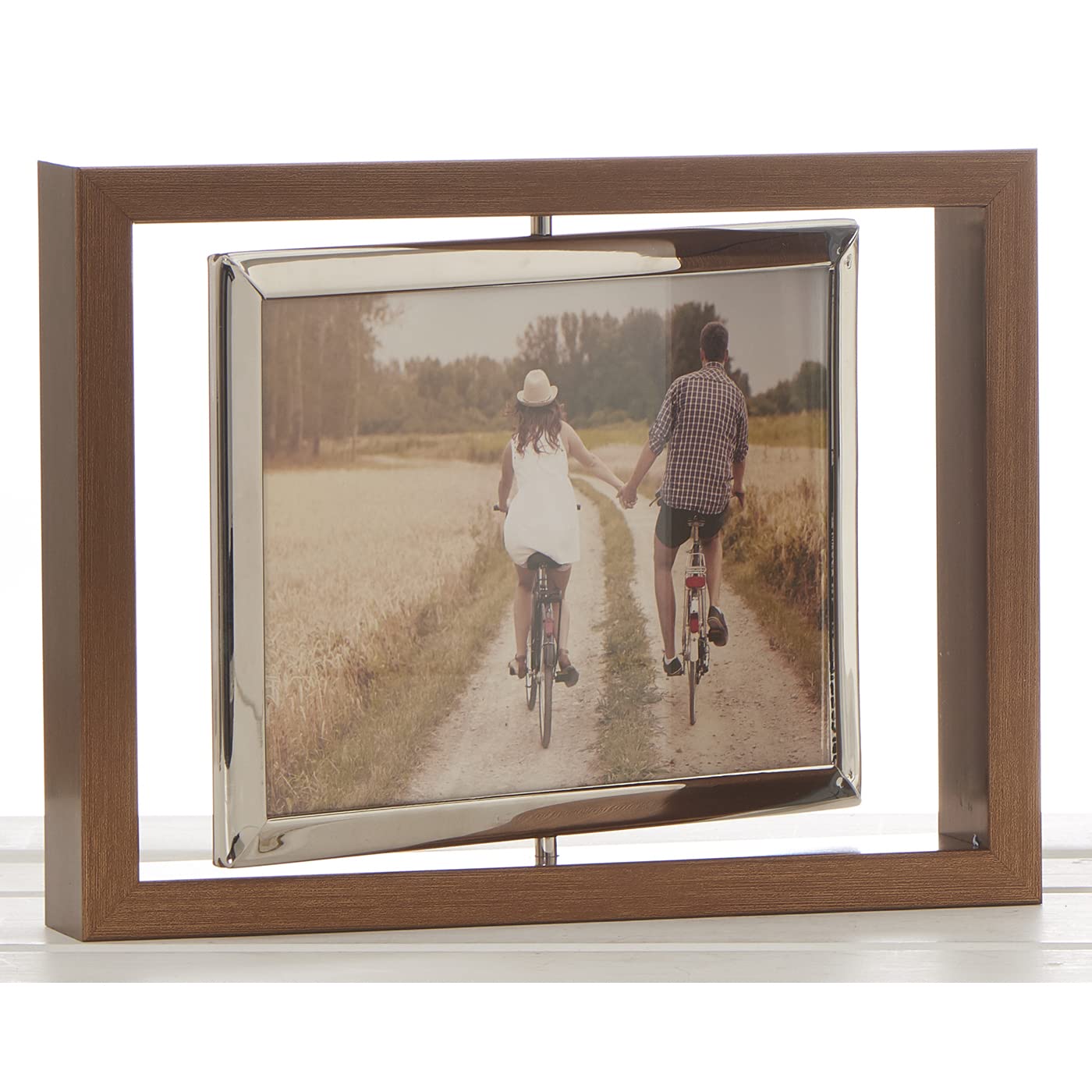 Shudehill Giftware Silver Copper Spin Picture Frame 6X4 Size