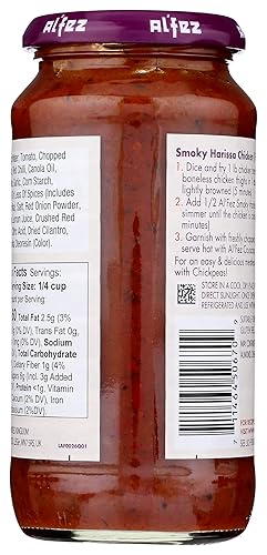 Miniatura 4 de Al'Fez Salsa de pollo Harissa ahumada, sin conservantes artificiales, 15.8 onzas (paquete de 6)
