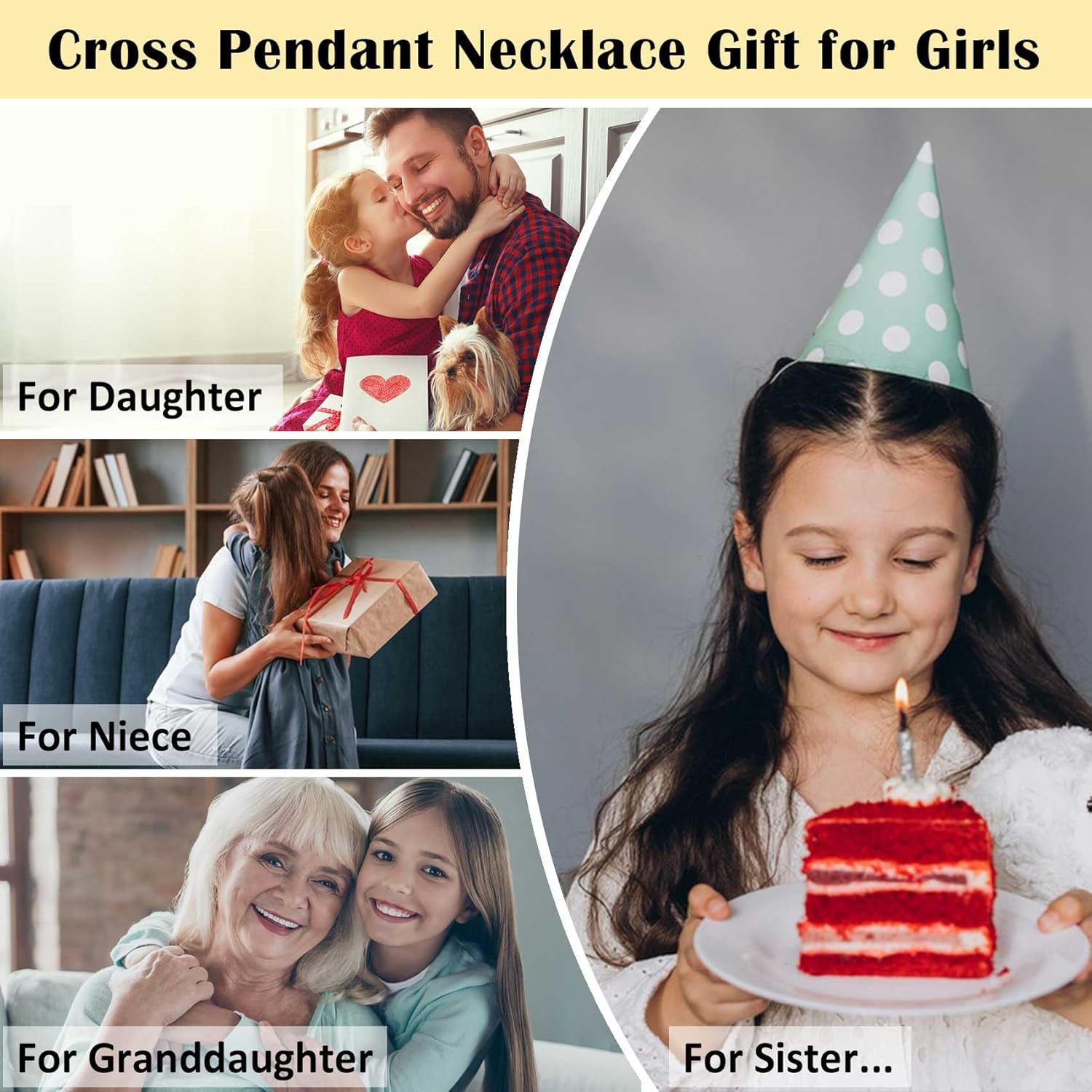 7th 8th 9th 10th 11th 12th 13th Birthday Necklace Gifts for Girls, Religious Christian Cross Necklace Jewelry Gift Ideas, Happy Birthday Present for Girls Daughter Granddaughter Sister Niece - Image 6