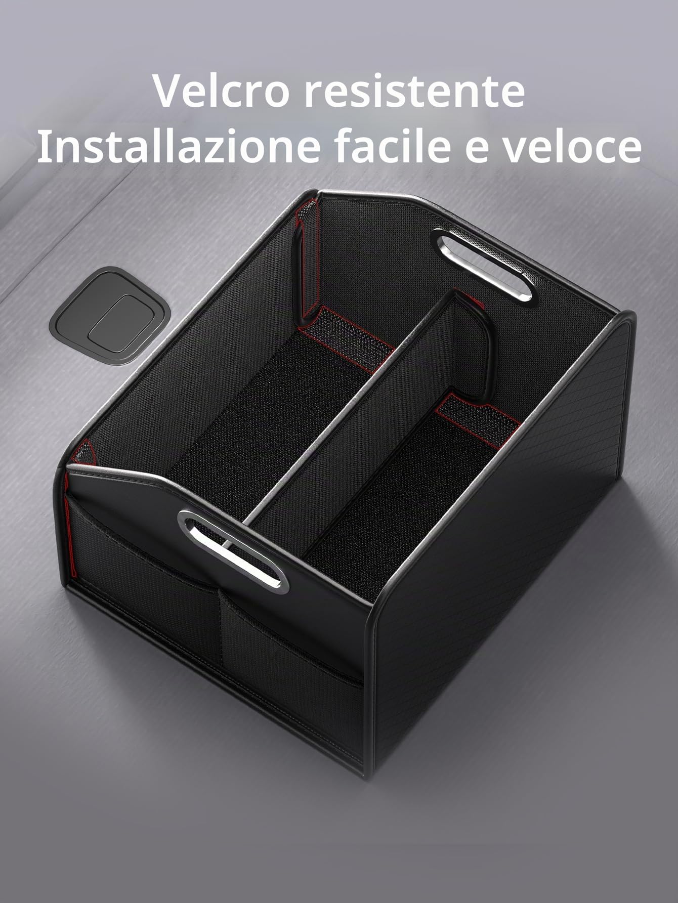 Organizer in Pelle per Bagagliaio, Box Pieghevole per Bagagliaio per SUV, Organizer per Bagagliaio Auto per SUV/Jeep/Sedan, Robusto Accessorio Auto per Uomo per Attrezzatura da Campeggio