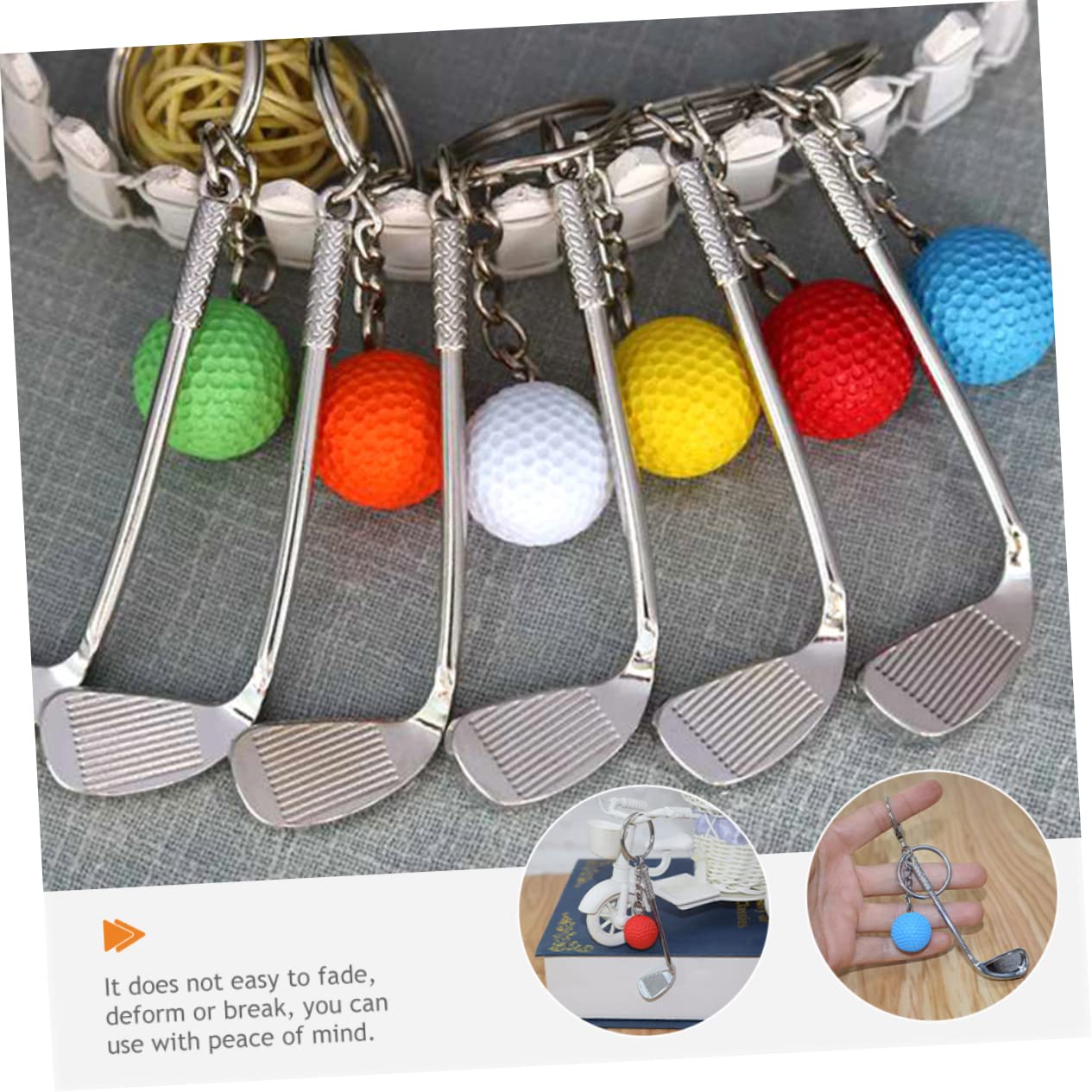 18 Stk Golf-Schlüsselanhänger Sportdekor für Golfspieler schlüsselanhänger golf Golfs Schlüsselanhänger Schlüsselbund Schlüsselringe Golf-Gastgeschenke Rucksack-Ornament