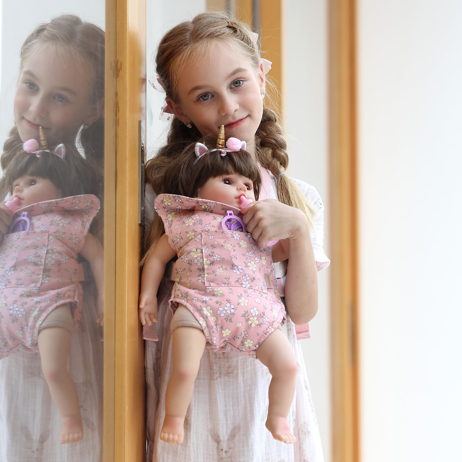 GAGAKU Baby Doll Carrier for Kids Stuffed Animal Carrier Reborn Dolls Carrier with Adjustable Straps, Baby Doll Accessories - Image 3