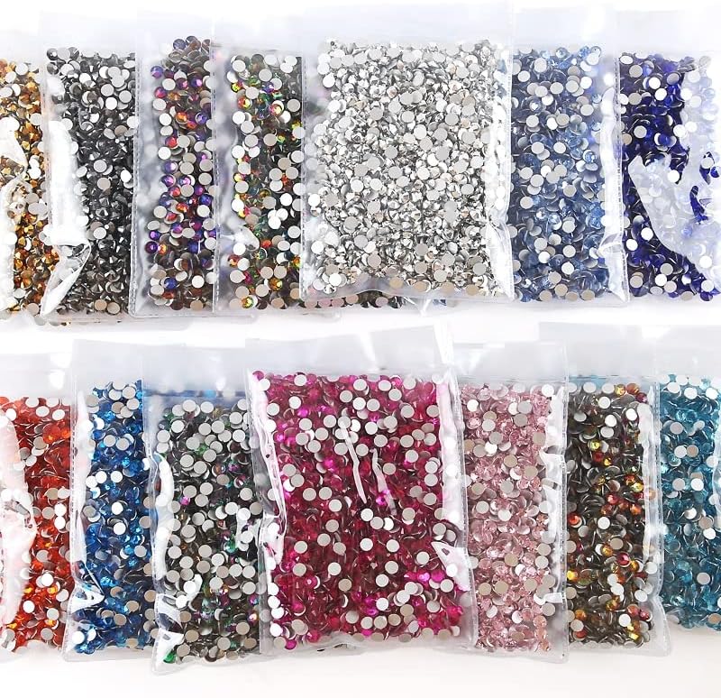 in Bulk Rhinestones for Clothes DIY Flat Back Diamond Nail Rhinestone Decorations Crystals Ab Glitter Face Art Stone