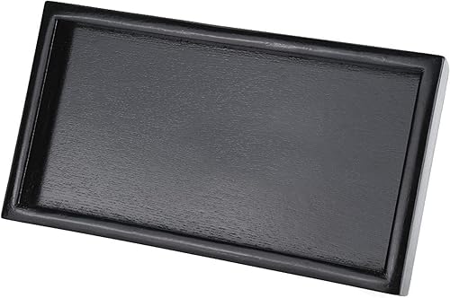 Miniatura 5 de Bandeja de té con forma rectangular de madera maciza versátil para té, café, aperitivos, comidas, bandeja para servir, platos de restaurante, color
