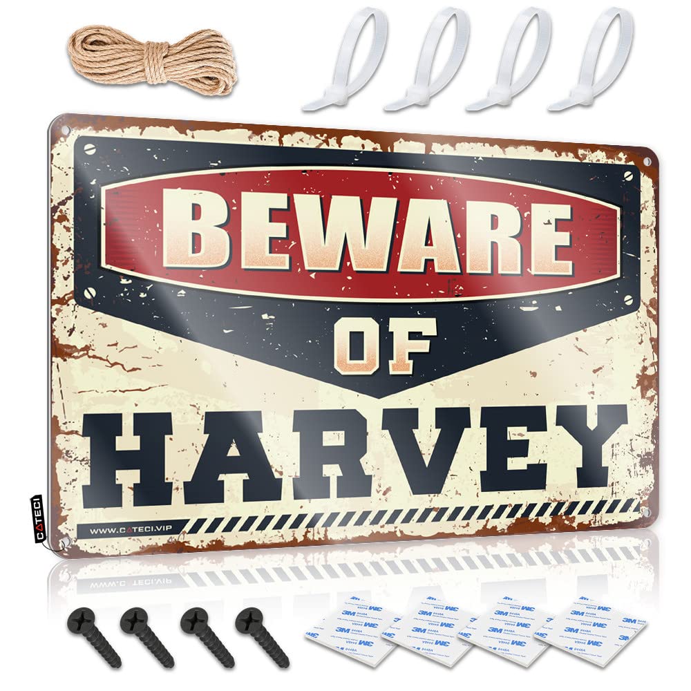 Drinking Signs Funny Beware Of Harvey Tin Sign Signs For Bedroom Door Tin Sign Funny(30X40CM)