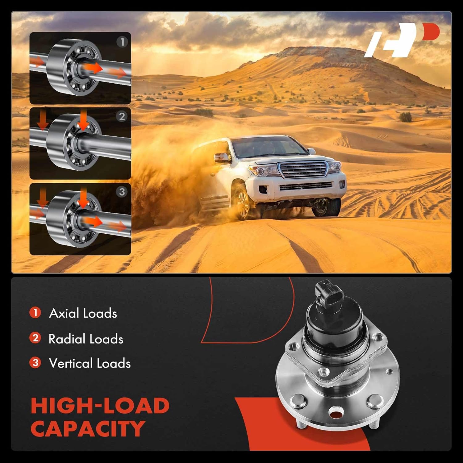 A-Premium Rear Wheel Bearing and Hub Assembly with ABS & 4-Lug Compatible with Suzuki Forenza 2004-2008, Reno 2005-2008, Verona 2004-2006 & Chevrolet Epica, Optra, 4-Wheel ABS Only