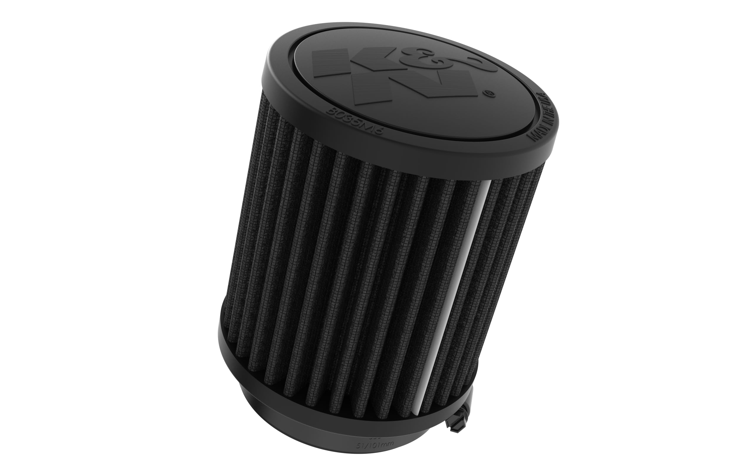 K&NBlack Universal Dryflow Round Air Filter 62mm flange, 89mm outside diameter, 102mm height (RU-3118HBK)
