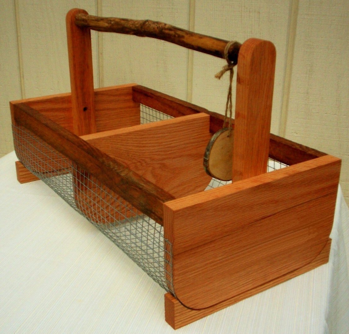 Garden Hod Basket Storage Bin Basket Harvest Farmhouse Basket Kitchen Storage