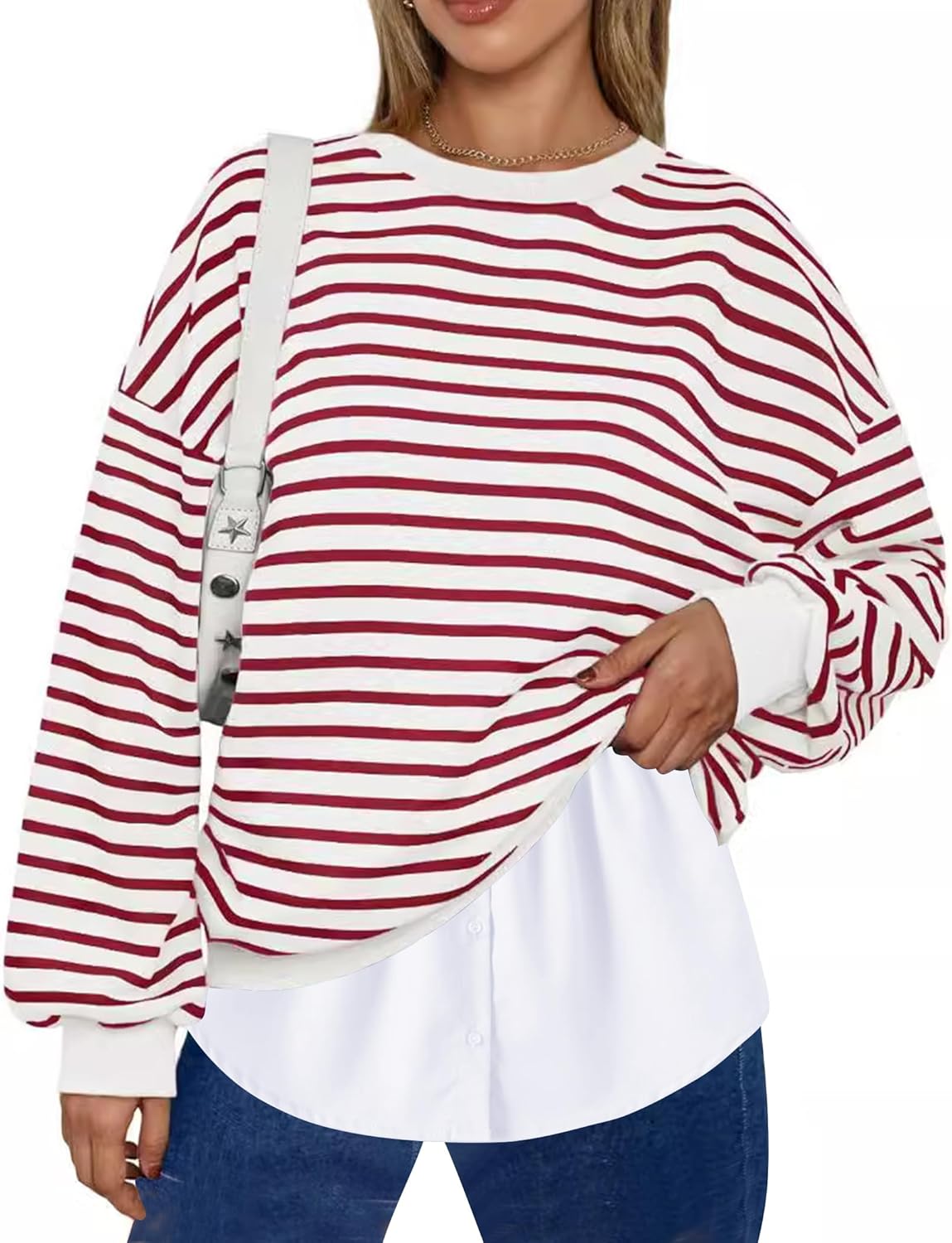 Girstunm Women's Shirt Extender Mini Adjustable Underskirt Removable Layered Sweep Shirt with Buttons - Image 3