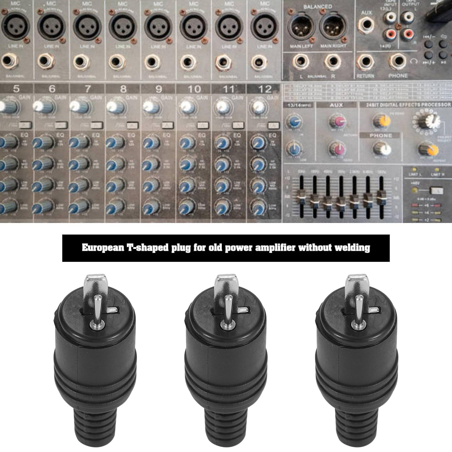 Greluma 12 Pz Spine per altoparlanti DIN a 2 pin con terminali a vite, connettore maschio per cavo altoparlante HiFi senza saldatura