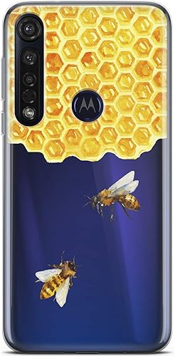 Miniatura 9 de Mertak Funda para teléfono compatible con Motorola Edge + Moto G9 G8 Plus G7 Play Power Z4 Celestial Stars Slim Cover Bear TPU Silicona Montañas