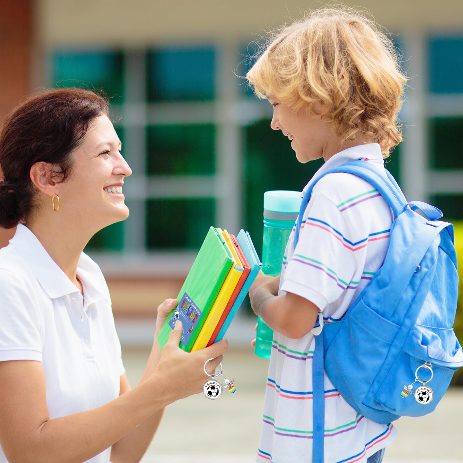 Regalo per il ritorno a scuola: Angelo custode | Cono scolastico incoraggiante | Portafortuna per l'inizio della scuola | Collana e biglietto con angelo - Italia