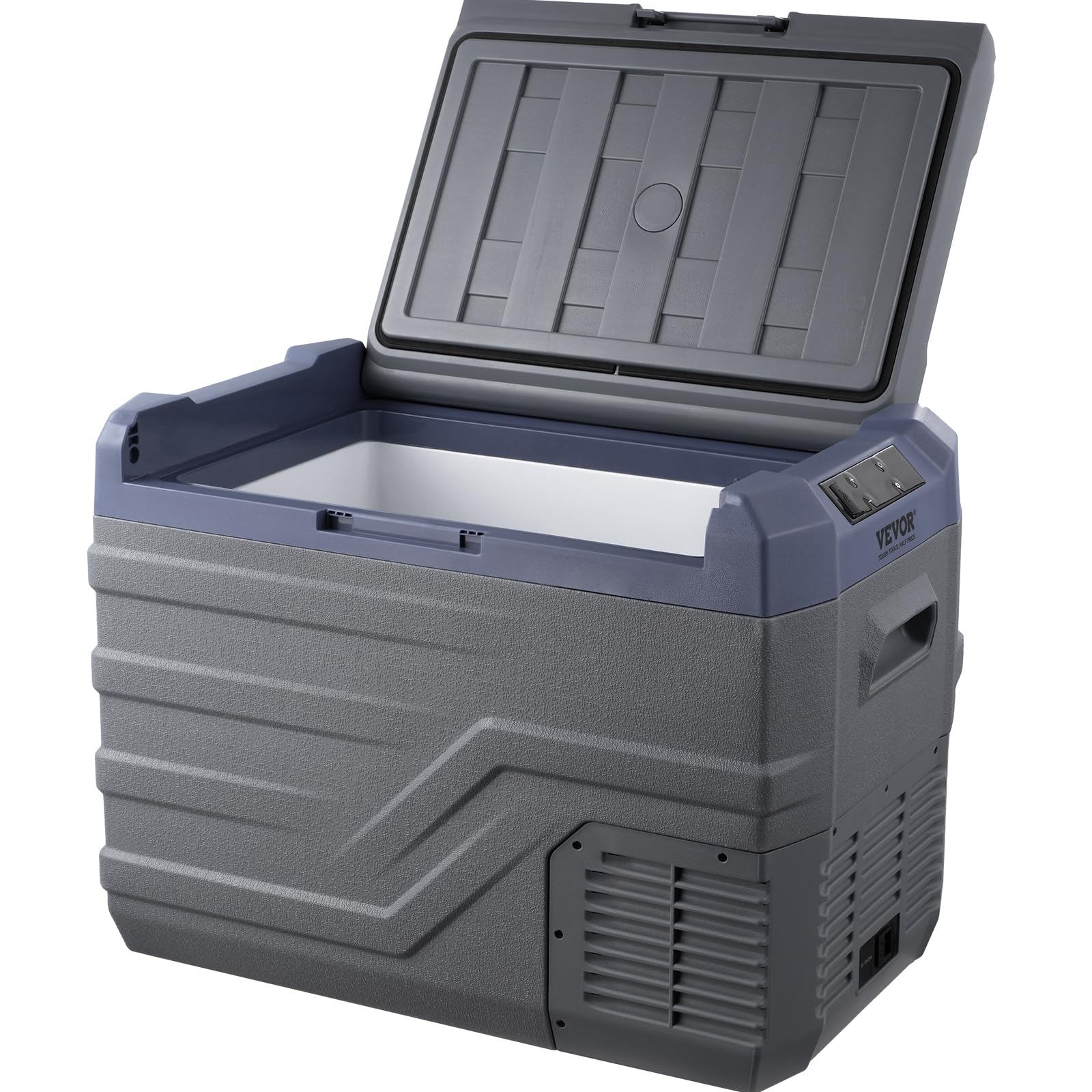 VEVOR Nevera de Compresión Portátil 37 L Mini Nevera para Coche 12/24V CC y 100-240V CA Caja Enfriadora de Zona Única Temperatura Ajustable de -20°C a 20°C para Camión Barco Casa 618 x 376 x 442 mm