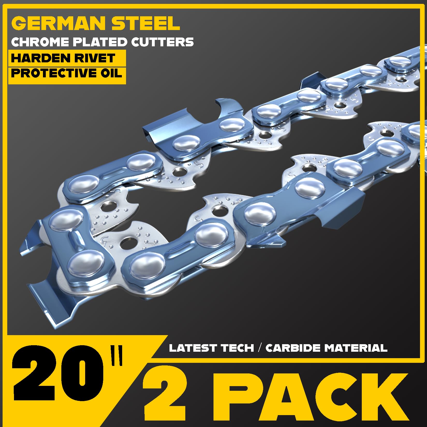 ●CHUNK Amazon.com: 4 Pack 10 Inch Chainsaw Chains 40 Drive Links