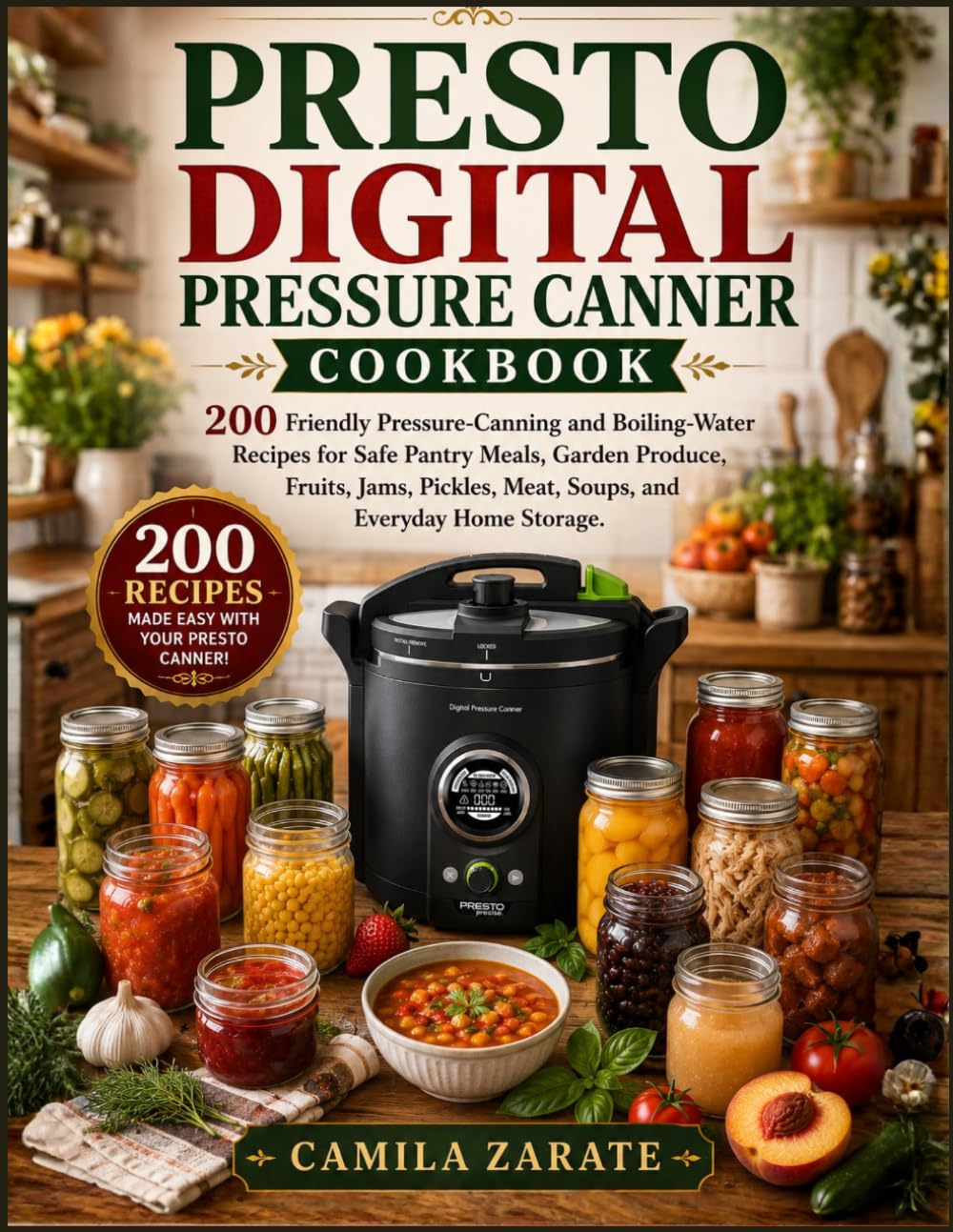 Presto Digital Pressure Canner Cookbook: 200 Friendly Pressure-Canning And Boiling-Water Recipes For Safe Pantry Meals, Garden Produce, Fruits, Jams, Pickles, Meat, Soups, And Everyday Home Storage