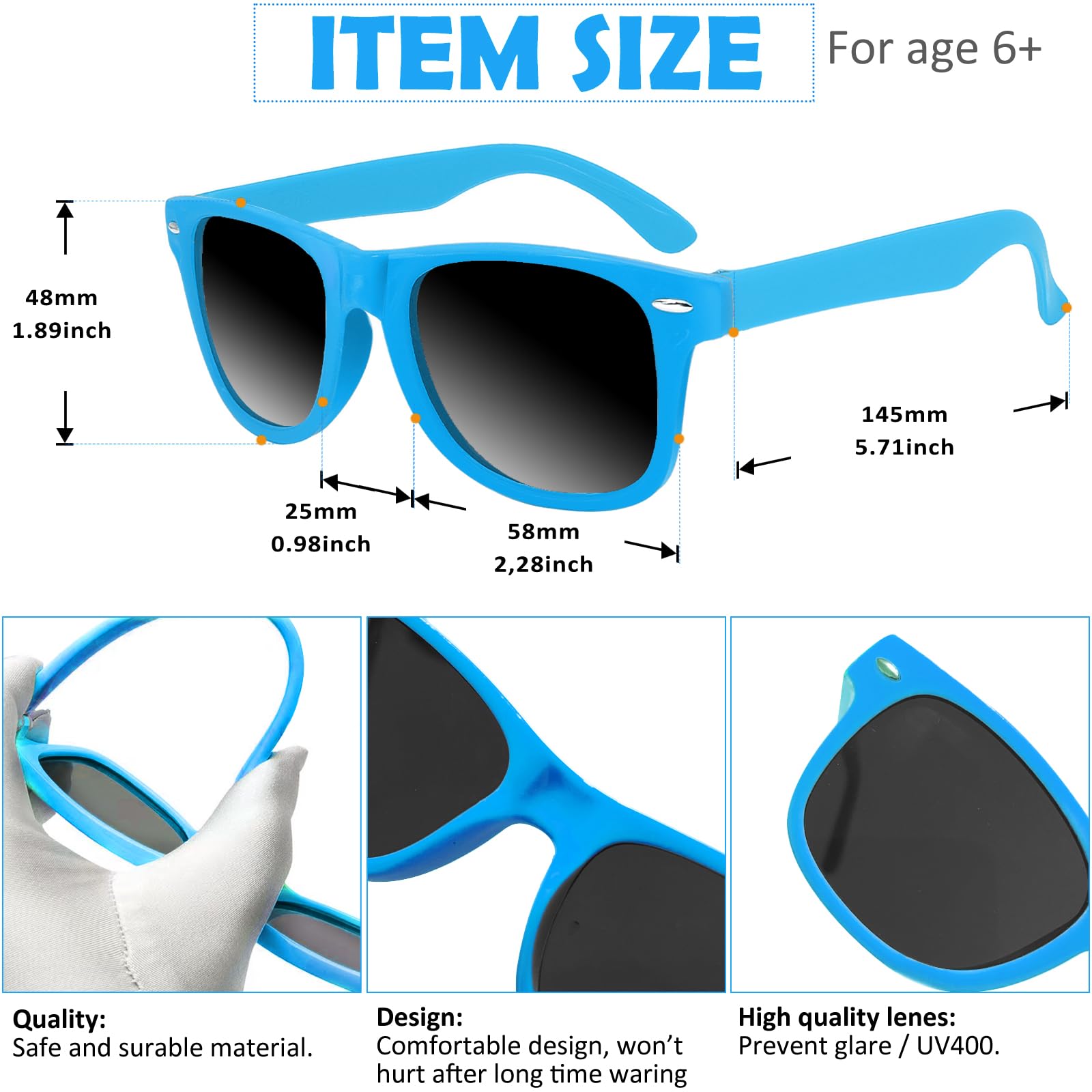 Condition photo showing New/Like New for 60 pack sunglasses party favors bulk for birthday summer beach wedding party goody bag fillers supplies kids adults