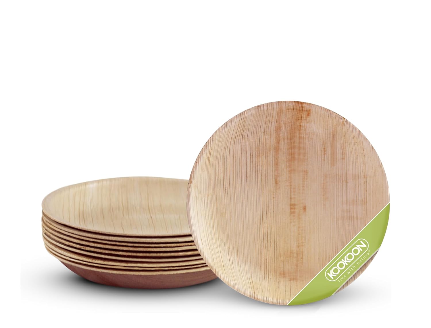 Buy KOOKOON 50 Pcs Disposable Palm Leaf Plates 6" (15cm) Small Round