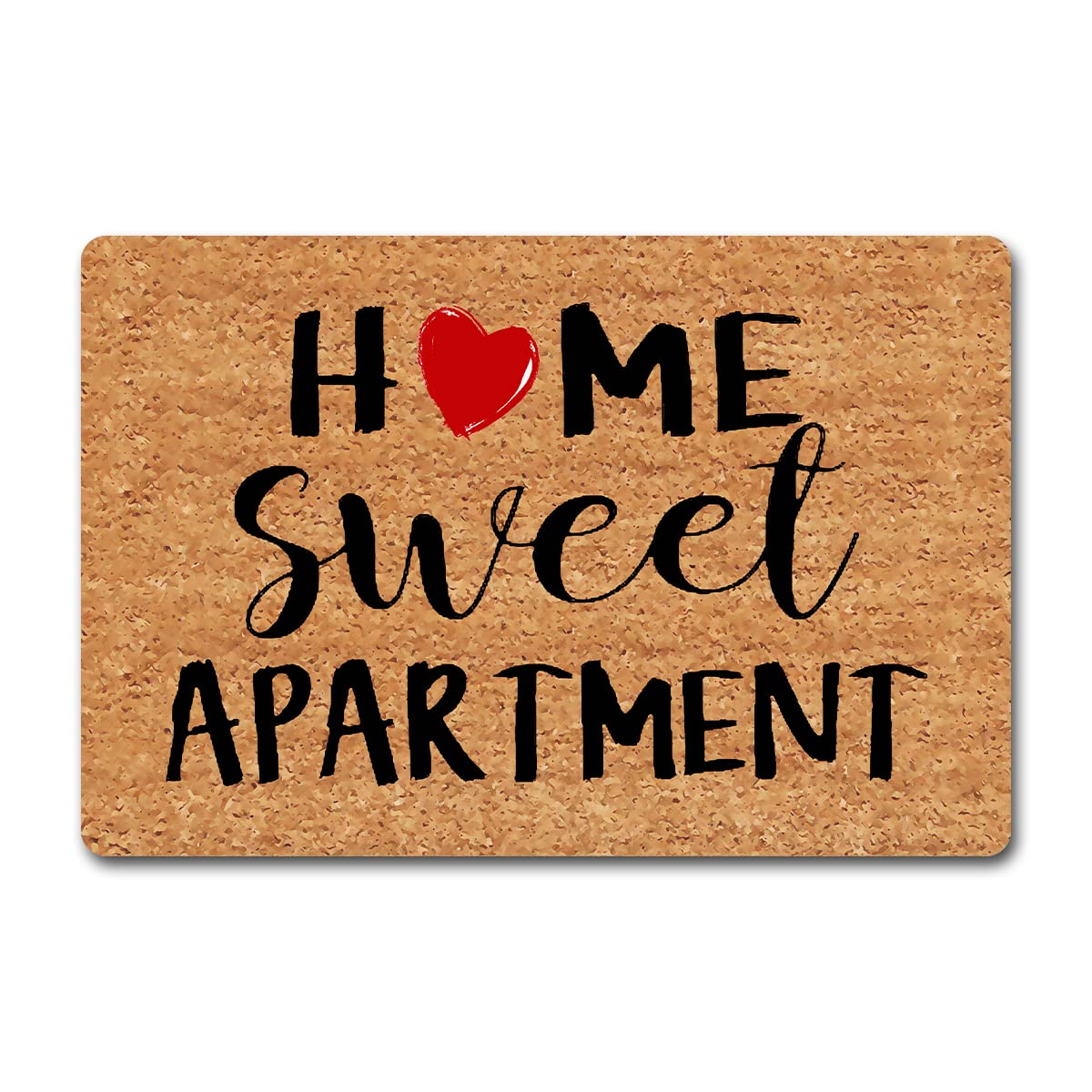 Funny Welcome Mat Personalized Monogram Doormat Home Sweet Apartment (23.7 in X 15.6 in)Anti-Slip Rubber Kitchen Rugs And Mats For The Entrance Way Indoor Doormat House Warming Prank Novelty Doormat