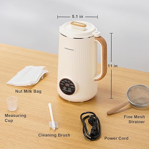 Miniatura 3 de Máquina para fabricar leche de nuez 6 en 1, batidora de panel táctil completo para cocina, máquina automática de bebidas a base de plantas de 32