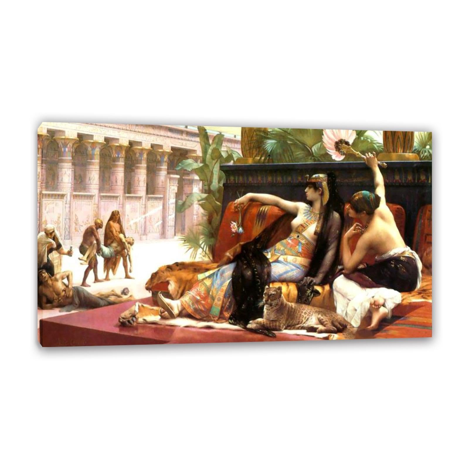 Hau3sh3a Cuadros Famosos en Lienzo Alexandre Cabanel Cleopatra Impresión En Lienzo Arte de pared cuadros decoracion salon modernos abstractos 135x80cm(53x31in) Enmarcado