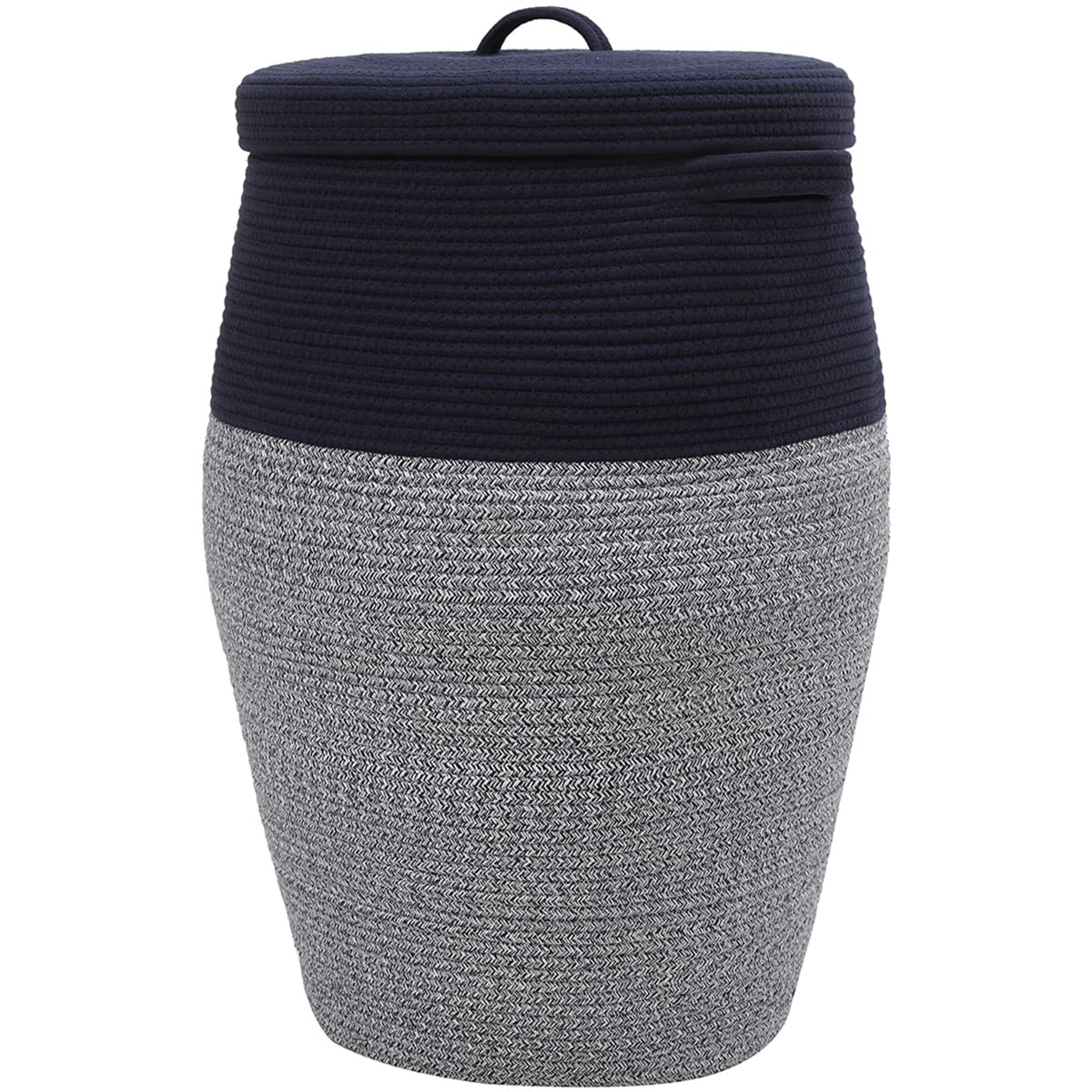 26" x 20" Tall Extra Large Storage Basket with Lid, Cotton Rope Storage Baskets