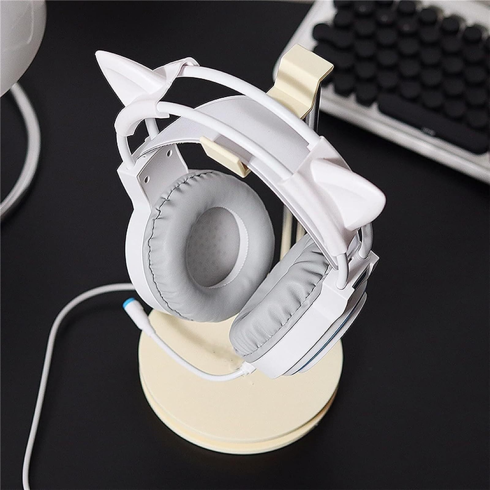 Supporto per Cuffie, Supporto for Cuffie da scrivania in Lega di Alluminio + ABS, Supporto for for PC sopra l'orecchio