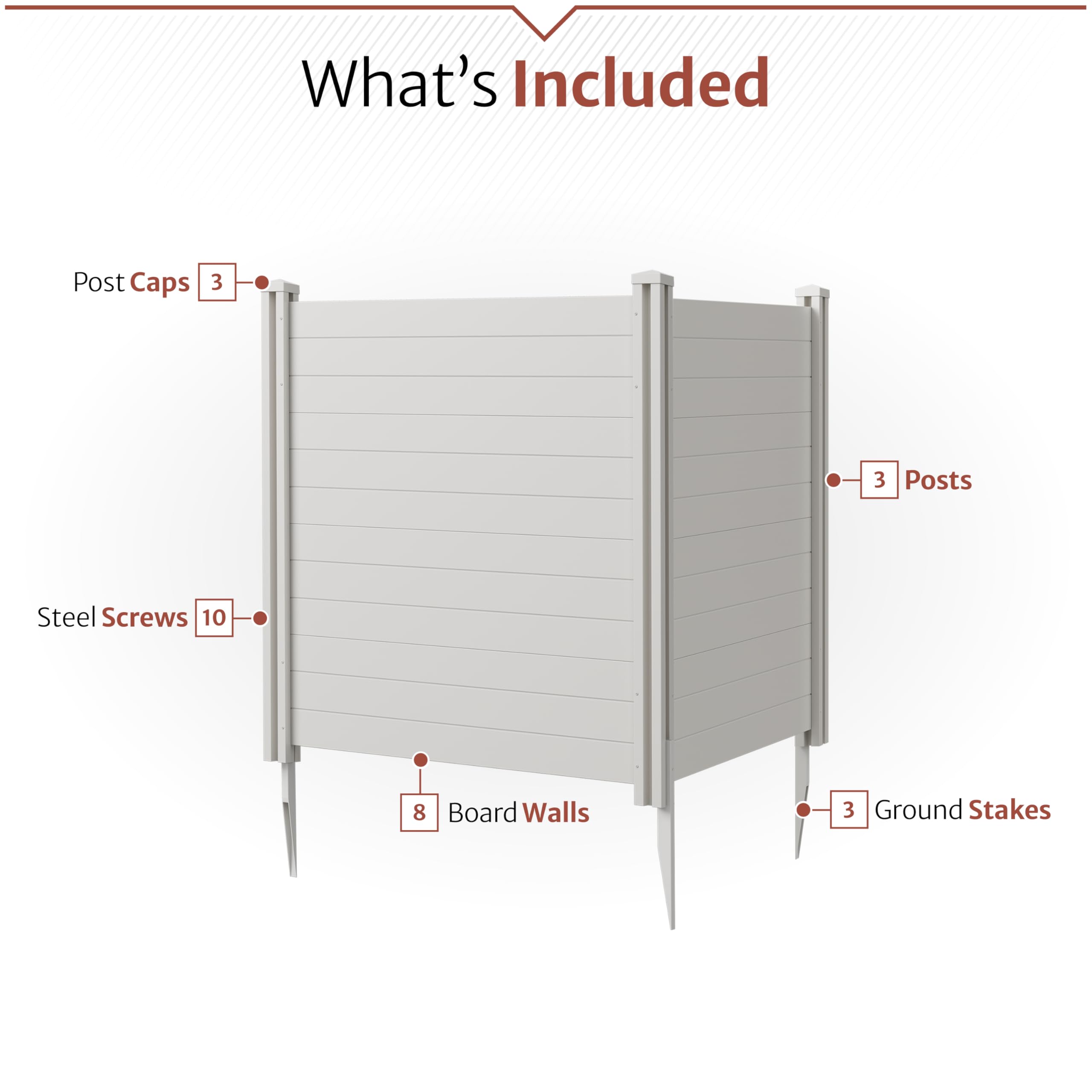 Zippity Prodotti Outdoor Premium Vinyl Privacy Screen, 121,9 cm l x 121,9 cm H (smontata), Infradito Colorati Estivi, con finte Perline, 48" W x 48" H