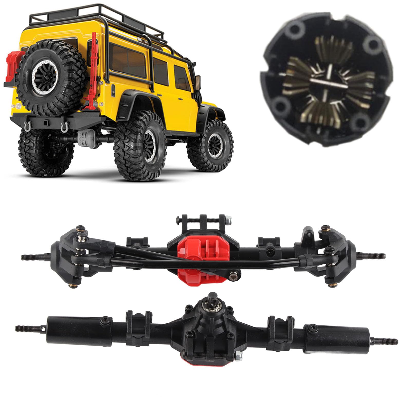 Przednia Tylna oś Prosta z 2 Metalowymi Wałami Napędowymi do Samochodu RC /10 Axial SCX10 I II RC - Solidna I Niezawodna wydajność
