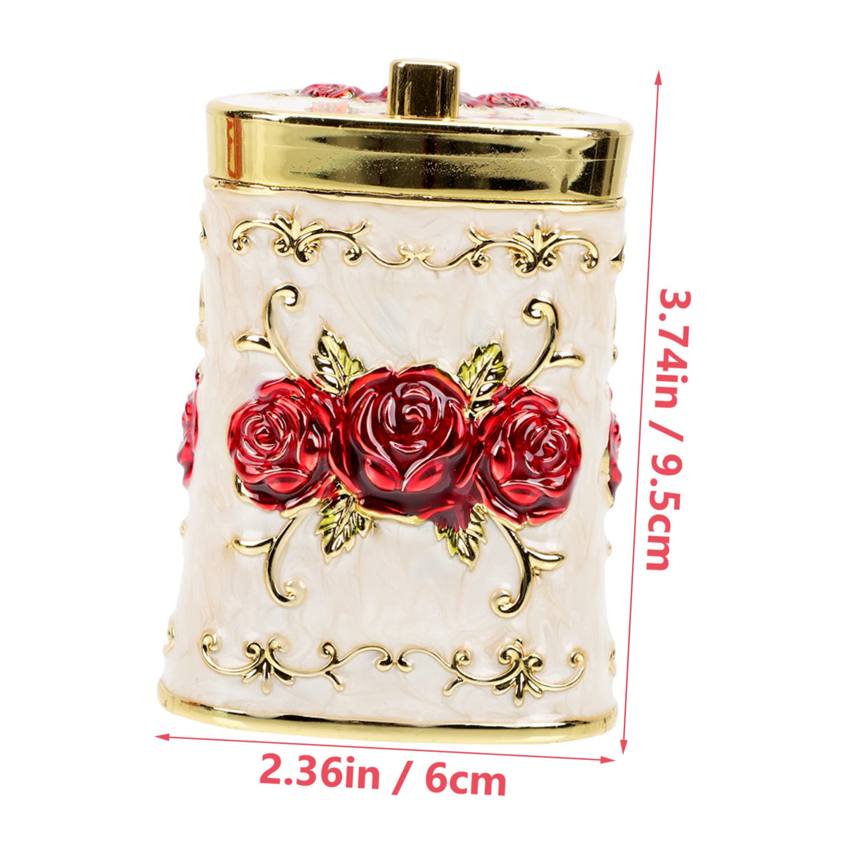 BEBEMOKO European Style Decorative Toothpick Holder Retro Embossed Design Elegant Toothpick Dispenser for Home Kitchen Parties Housewarming Present