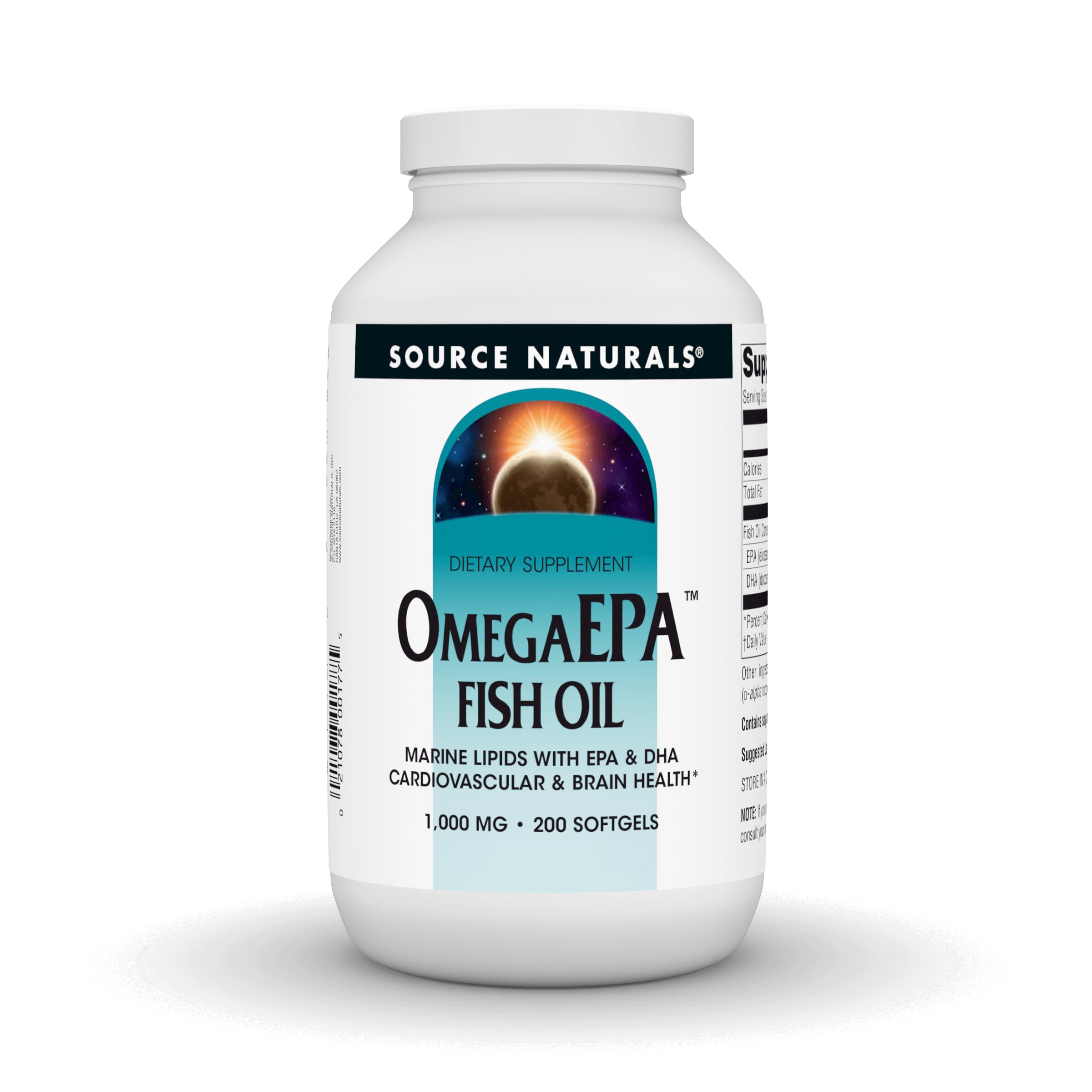 Source Naturals OmegaEPA Fish Oil, 1,000 mg - 200 Softgels 200 Count (Pack of 1)