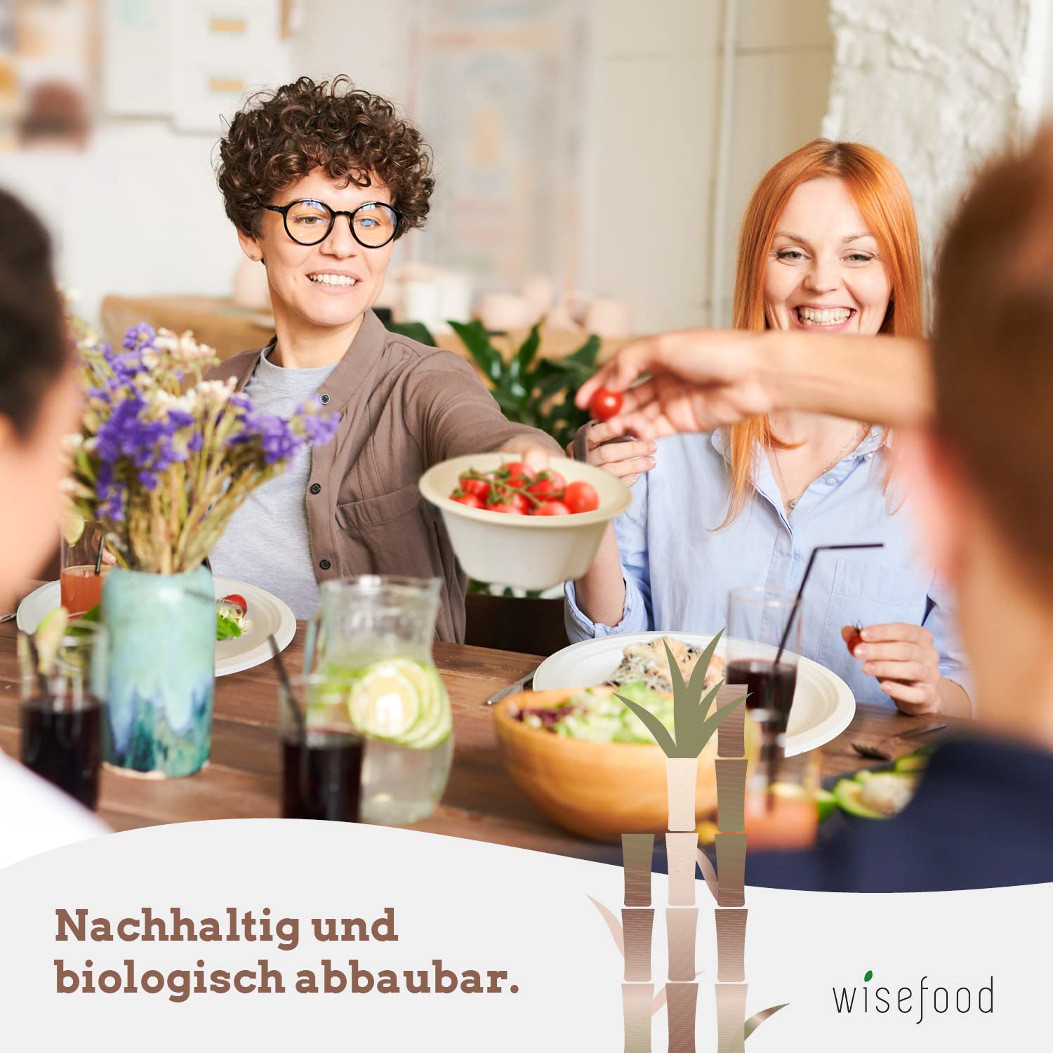wisefood Pokrywki do kubków do kawy z trzciny cukrowej, 50 sztuk, pokrywki Coffee to Go ∅ 90 mm, jednorazowe pokrywki do kawy, białe, pasują do kubków 300 ml, biodegradowalna pokrywka z wytłoczyn bez