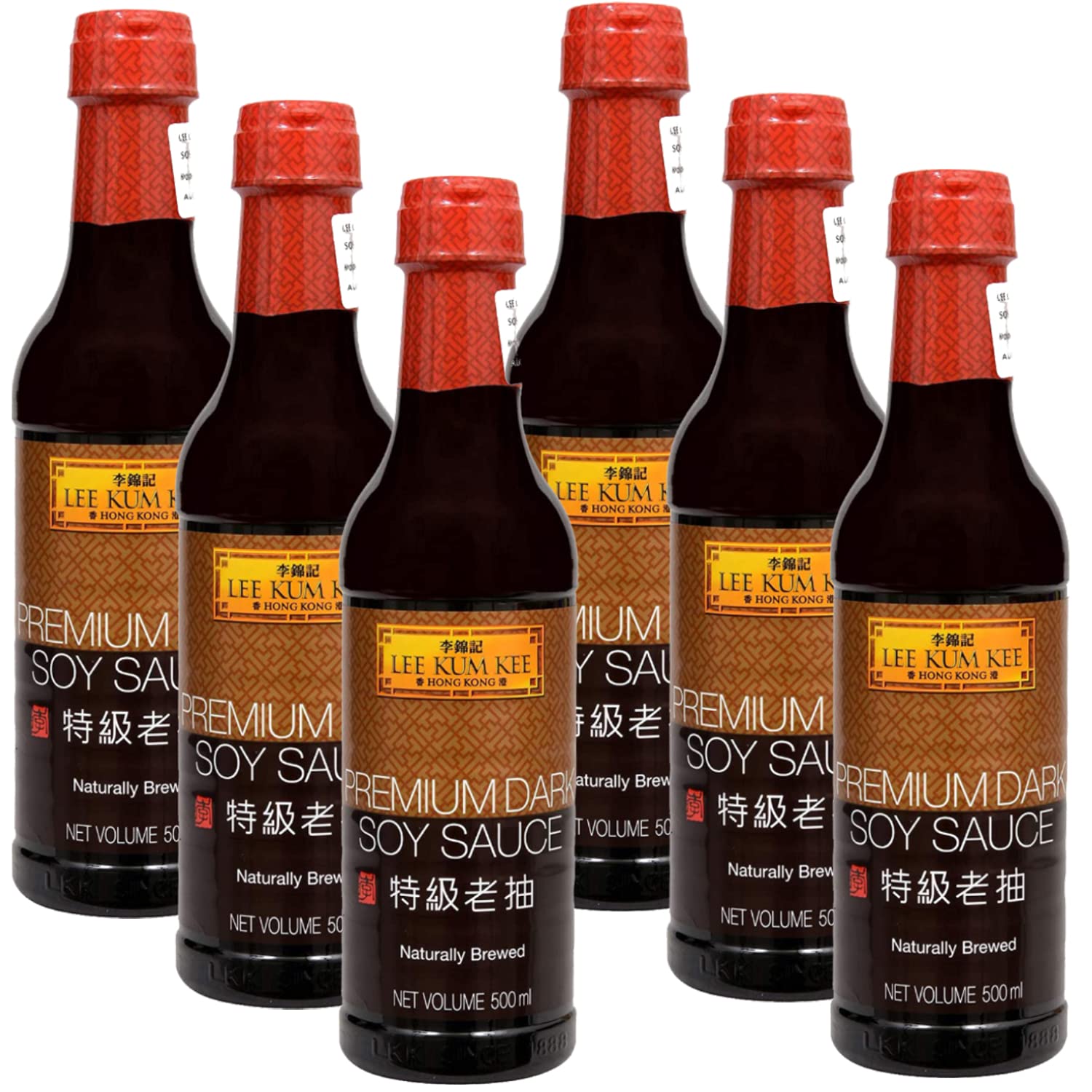 Premium Dark Soy Sauce, 16.91 fl oz ? 500 ml, 6 Pack