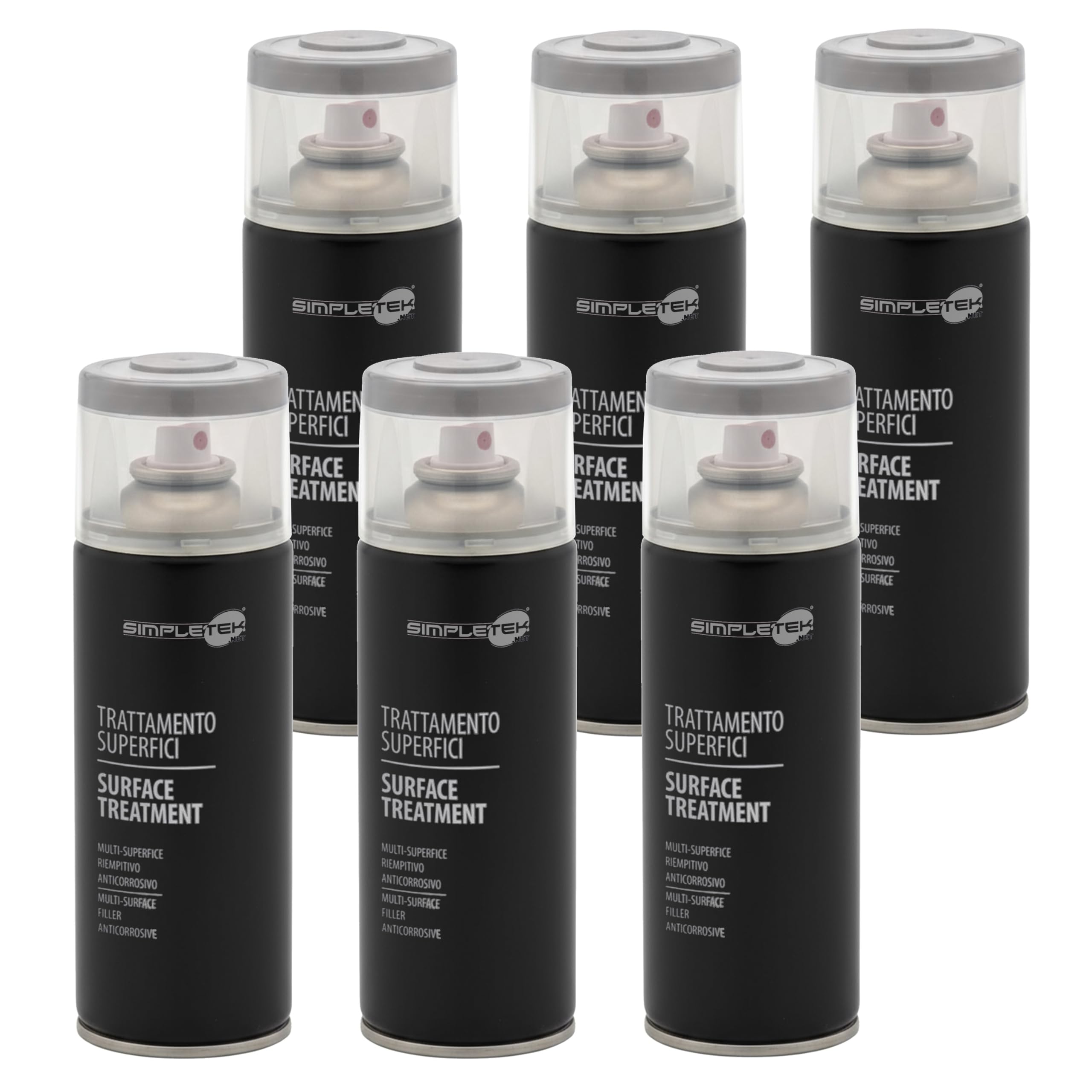 Vernis anti-rouille aérosol gris SIMPLETEK V400Past.1 Eco 400 ml en lot de 6