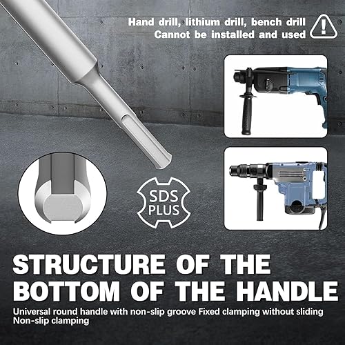 Miniatura 6 de Sierra de agujero de hormigón de 4", sierra de agujero de mampostería de 100 mm, con varilla de conexión SDS Plus de 220 mm para perforación de