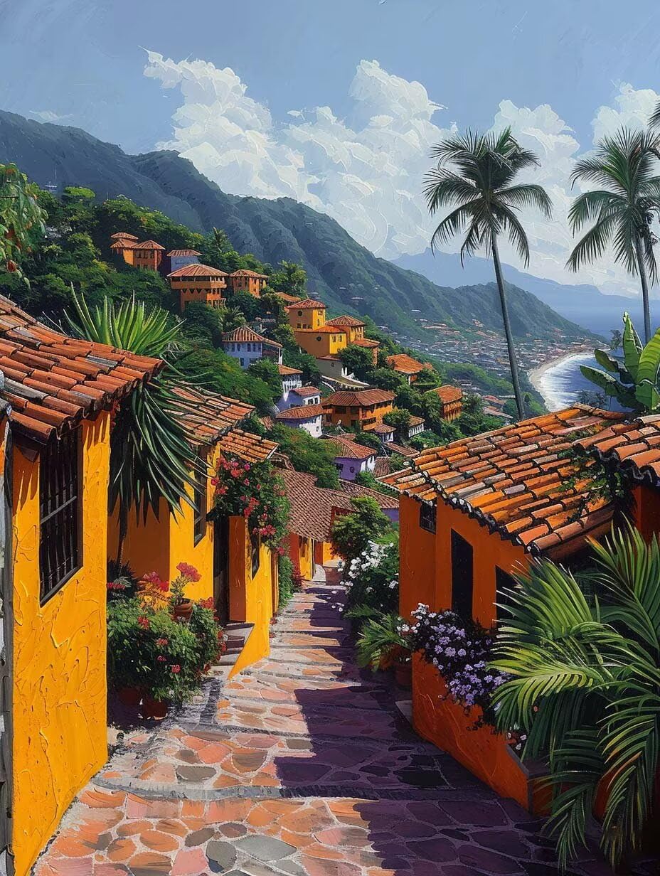 Diamond Painting Strand Landschaft - 5D DIY Diamantbild 30x40cm Für Erwachsene